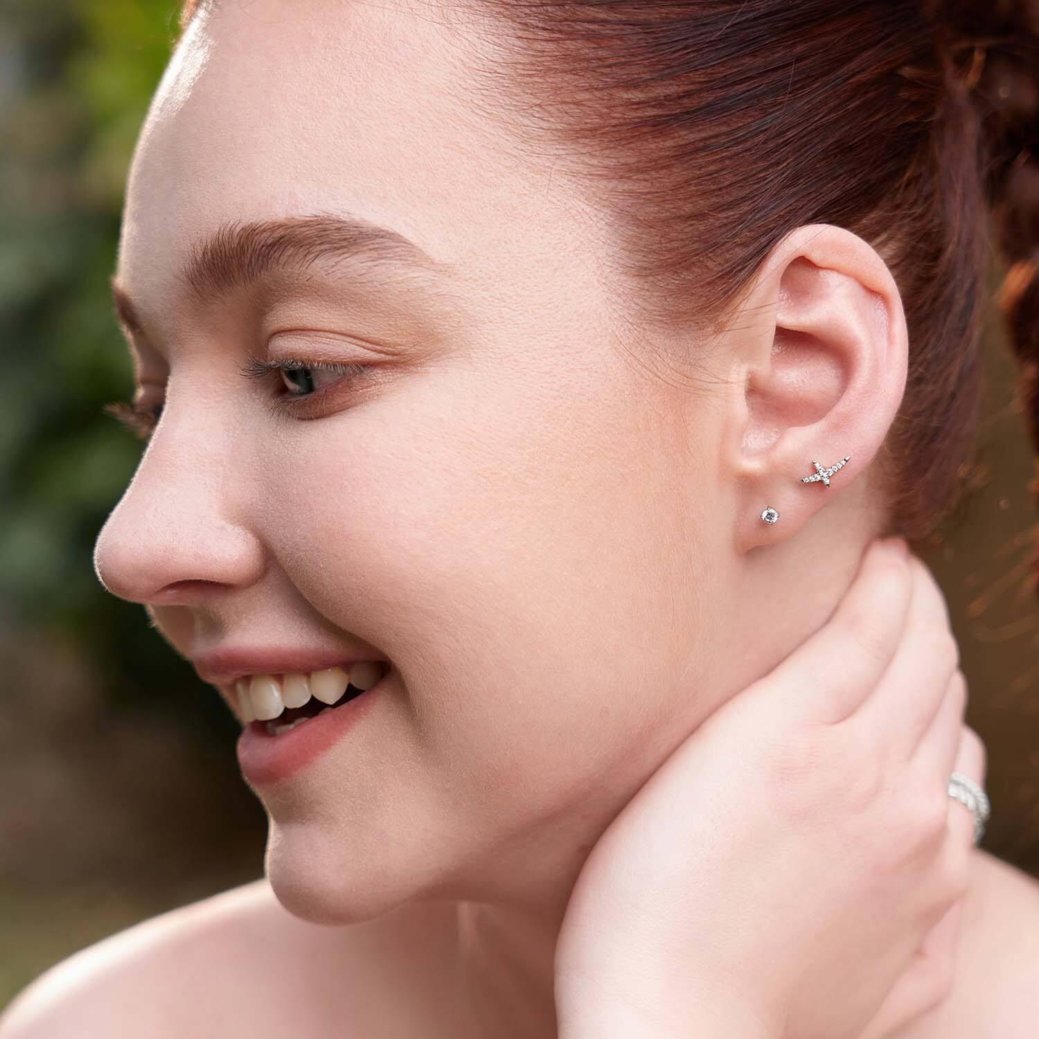  Heart Hunter - Boucles d'oreilles à puces - Argent / Rhodié - Zircone